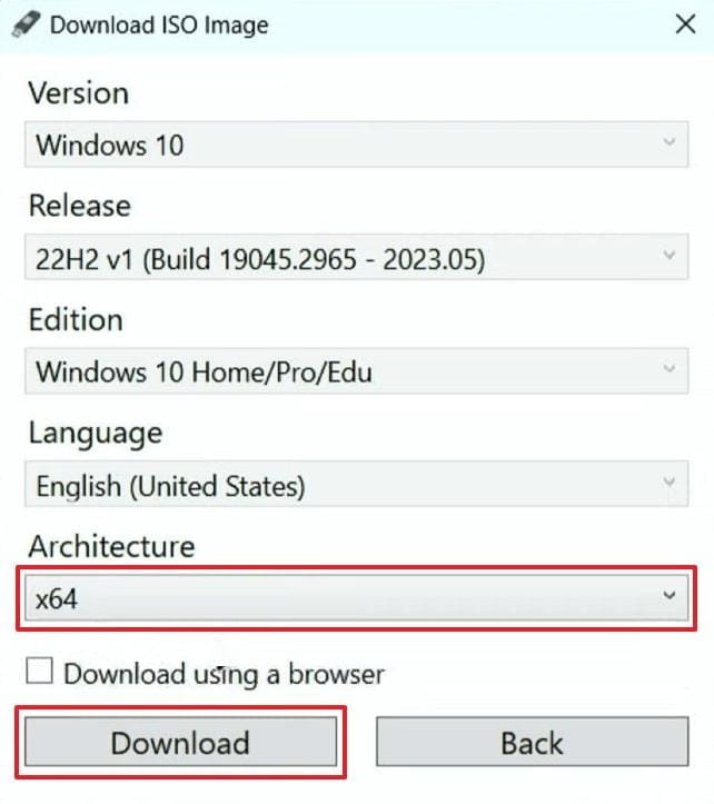 get x64 architecture and continue