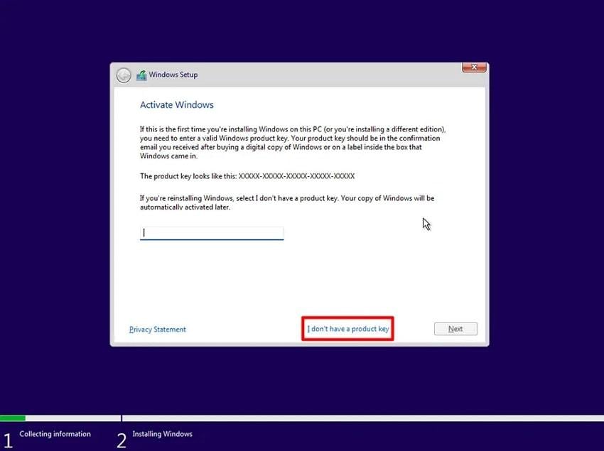 i dont have product key