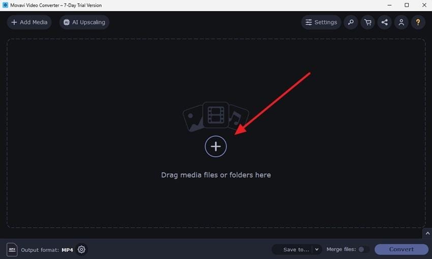 drop files in movavi for conversion