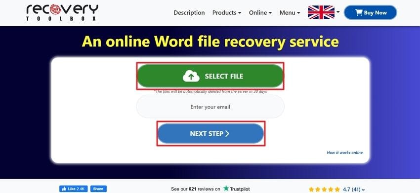 select file and take next step