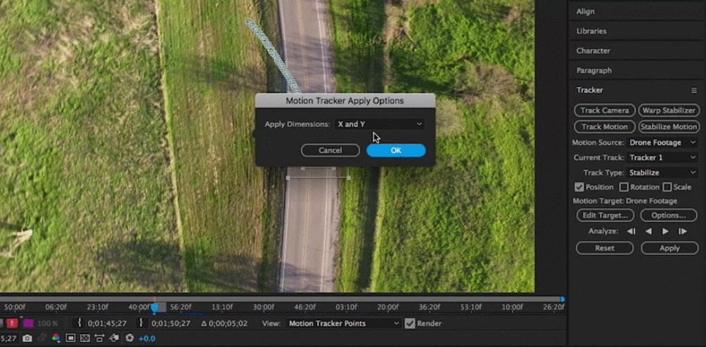 set the tracking