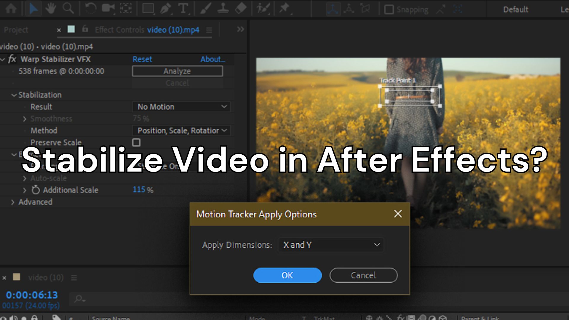 How to Stabilize Video in After Effects?
