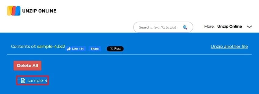 download extracted file by tapping name