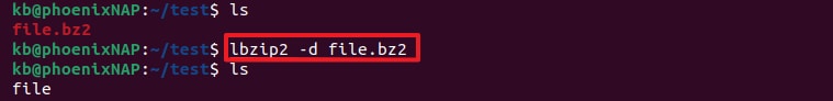 try ibzip2 command linux
