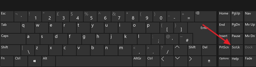 turn of scroll lock virtual keyboard