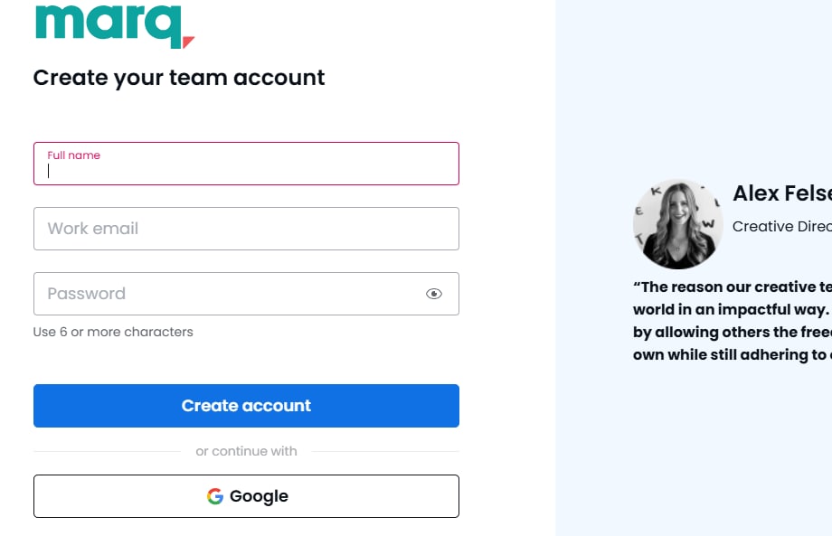 create account in lucidpress