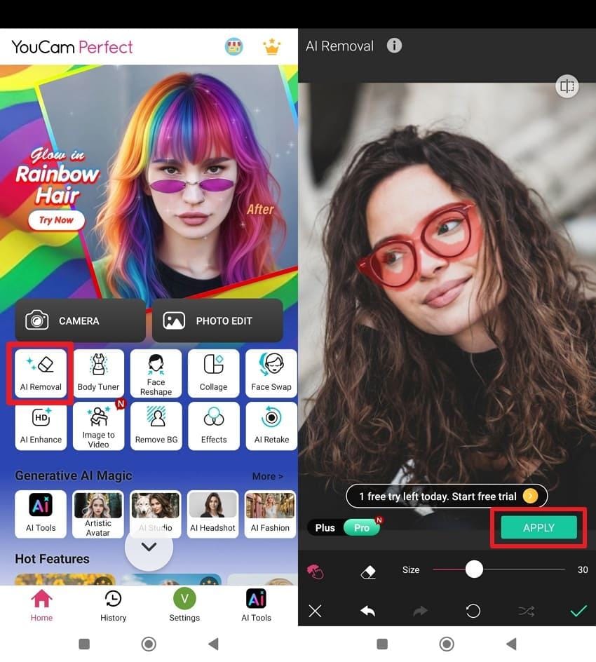 access ai removal and apply