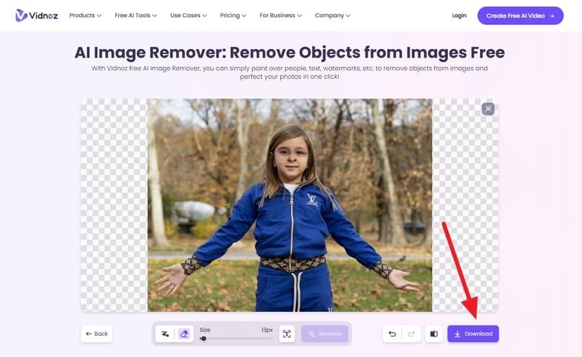 download results from vidnoz ai
