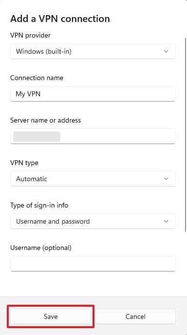 tap save after adding relevant data