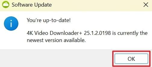 get update completion confirmation