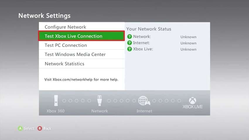click test xbox live connection