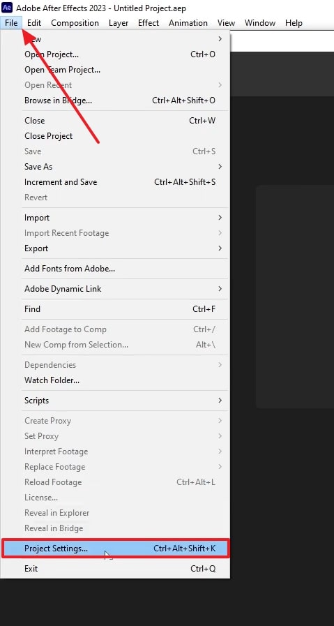 get project settings