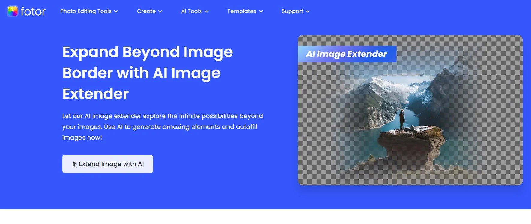 fotor ai image extender free