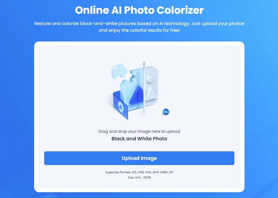 strumento online ai photo colorizer