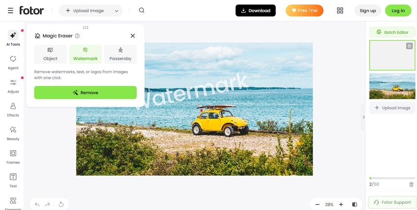 fotor ai photo watermark remover