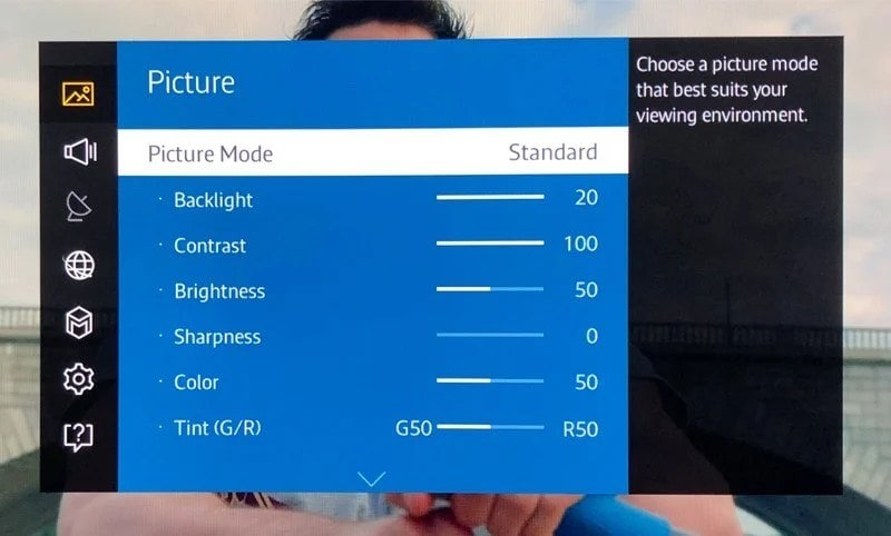 picture settings in tv