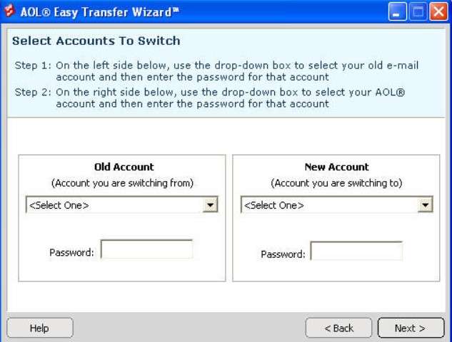 assistant de transfert aol mail easy 