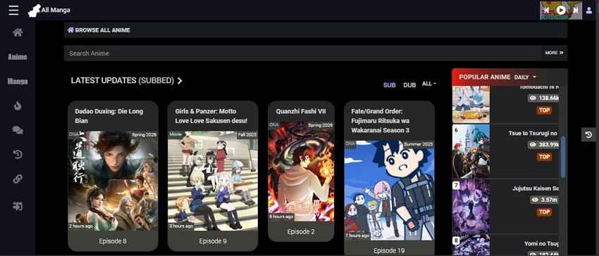 animesuge alternative all manga