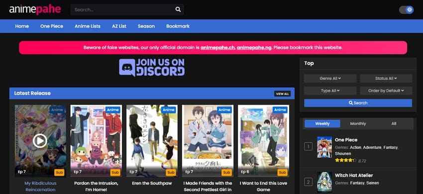 animesuge alternative animepahe