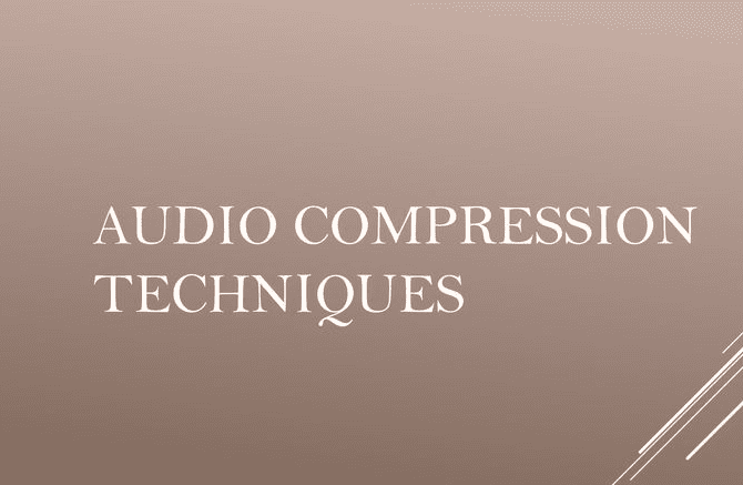 Técnicas de compresión de audio
