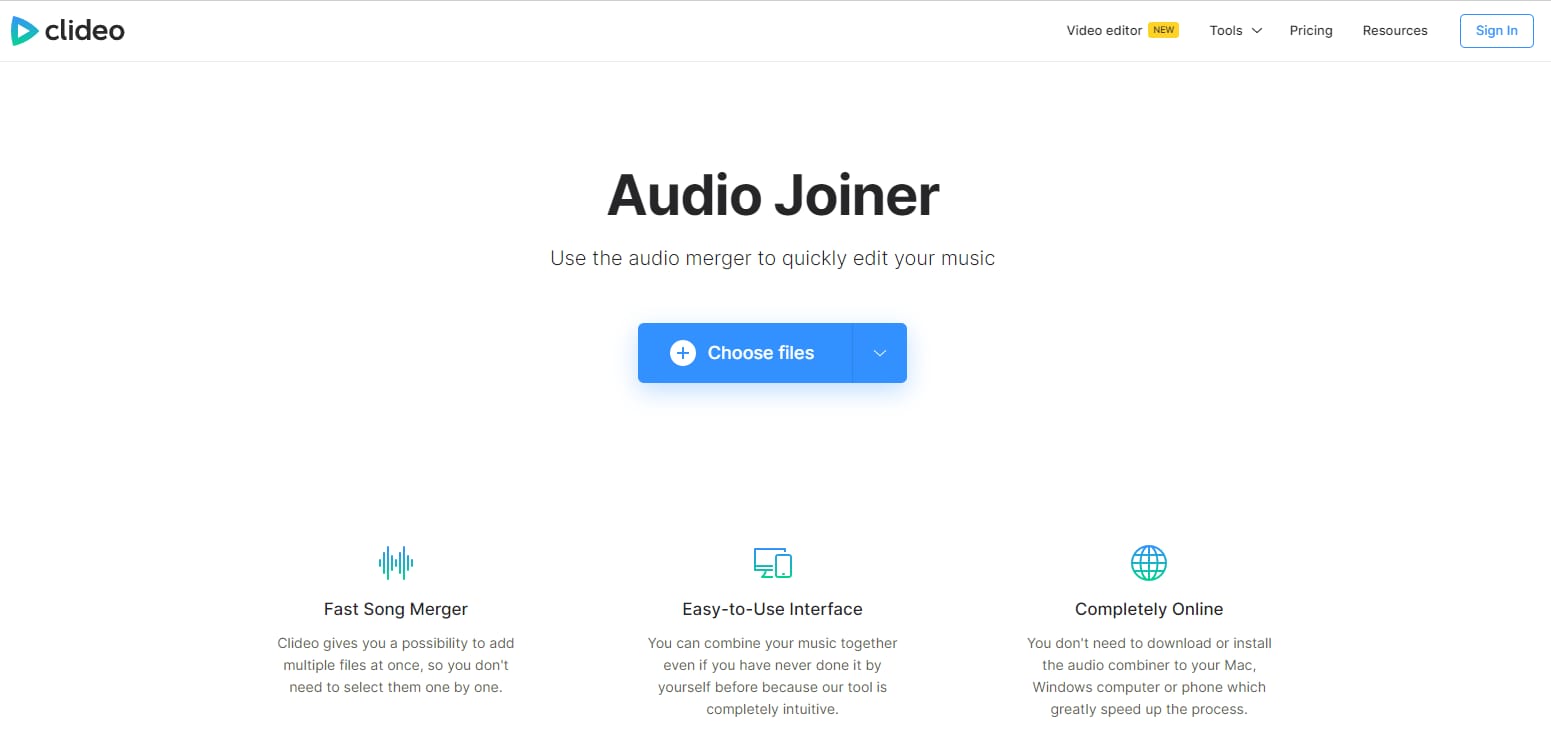 loop your audio with clideo