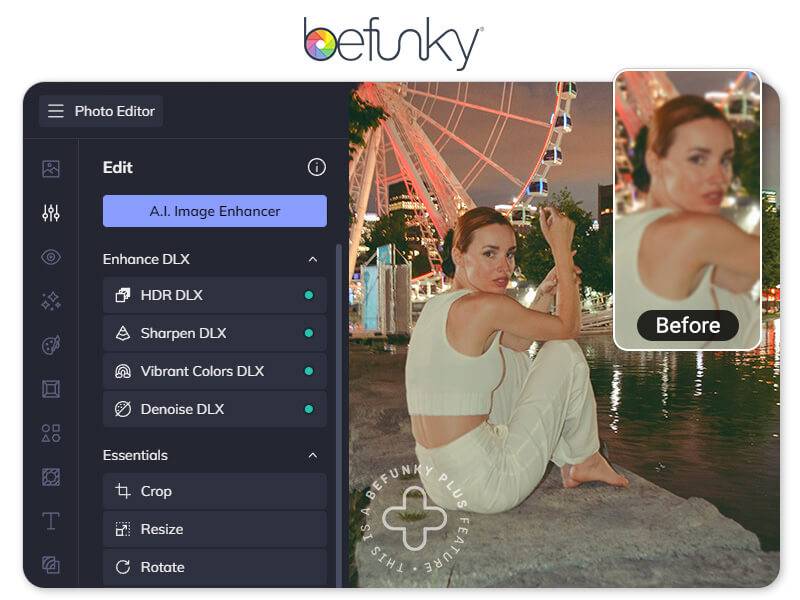 befunky hd photo enhancer online editor