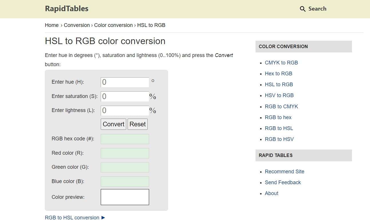 rapidtables hsl-to-rgb converter