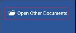 ordre d'ouverture d'un document