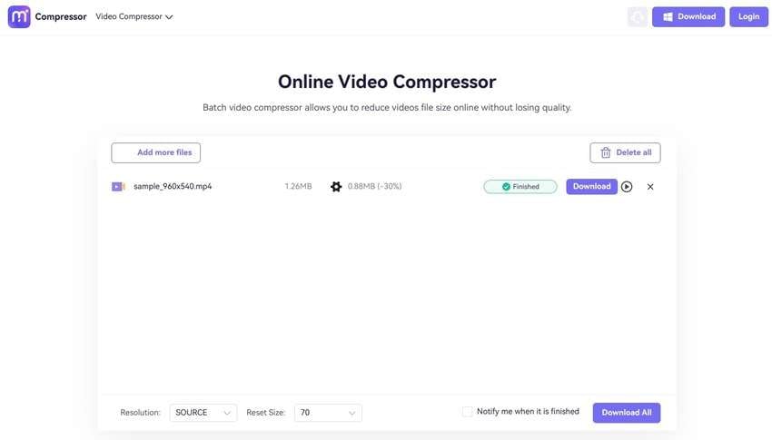 media.io online video compressor