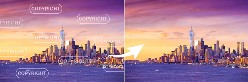 how removing a logo from a picture works