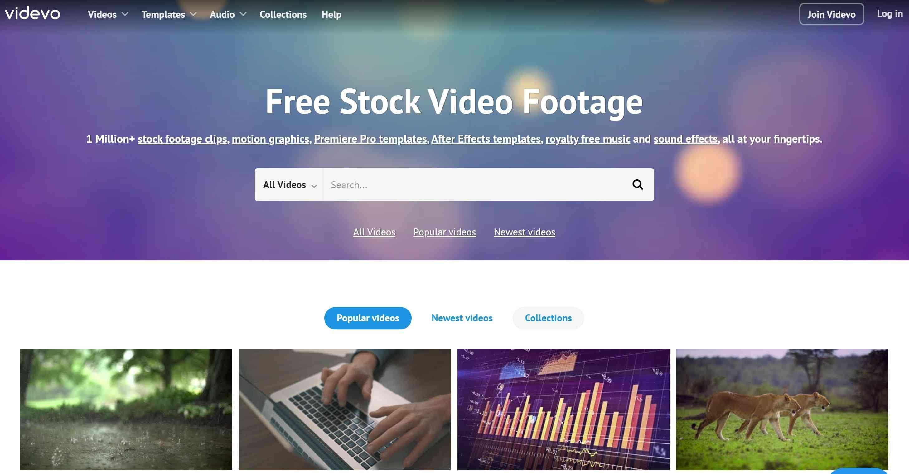videvo free stock video download site