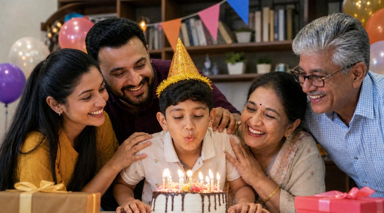 birthday portrait before AI editing