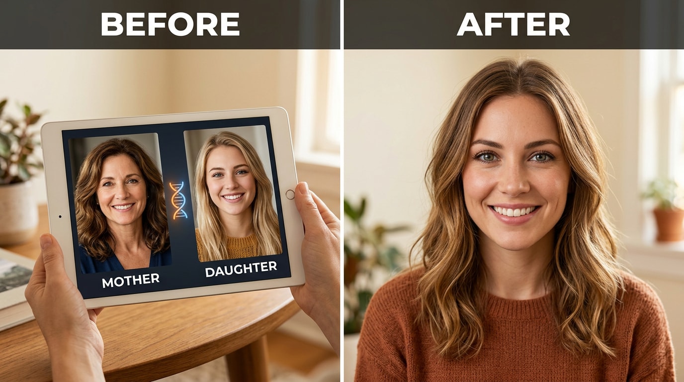 parent and child face fusion