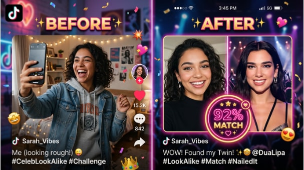 celebrity selfie challenge