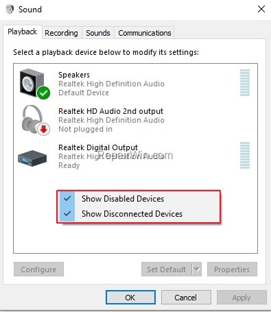 enable disabled and disconnected option