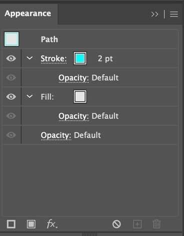 the appearance panel in adobe illustrator