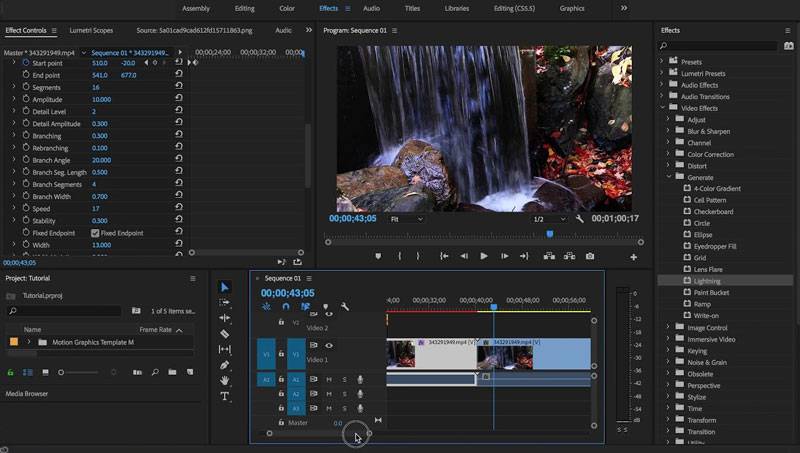 correzione del colore premiere pro canale mixer