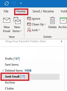 check junk or spam folder