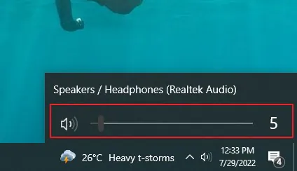 increase volume from slider