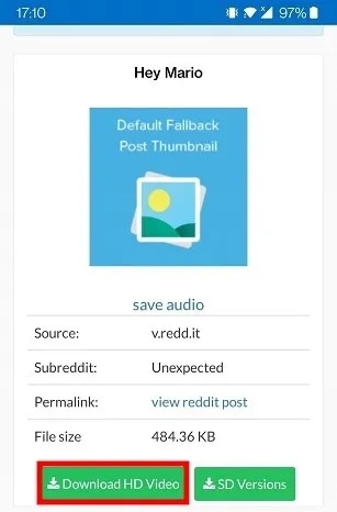 Reddit Video Downloader with Audio - Reddit Save