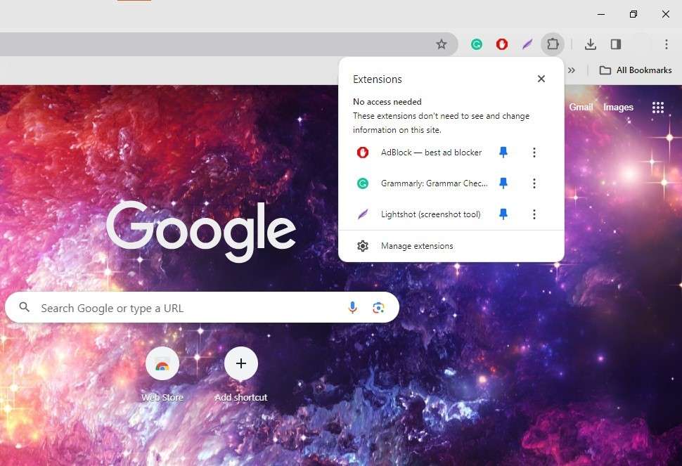 disabling chrome extensions 