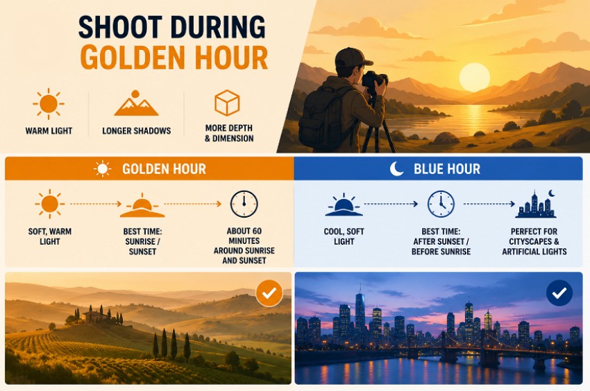 shoot during golden hour