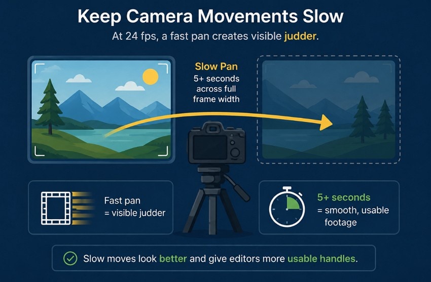 keep camera movements slow