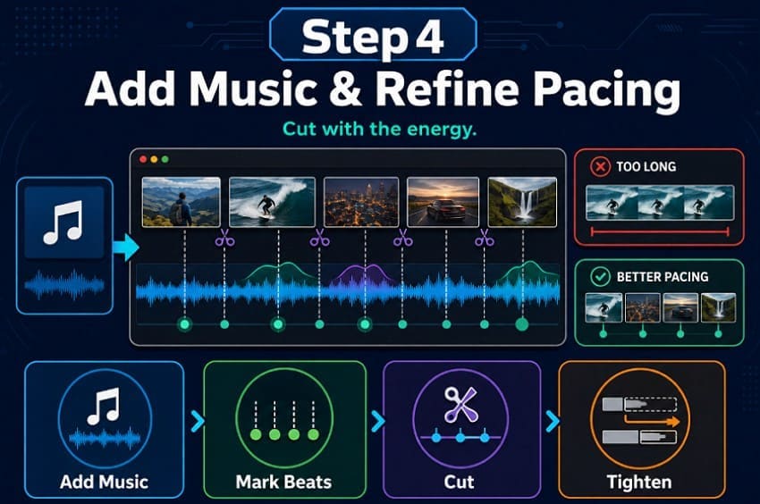 refine travel video pacing