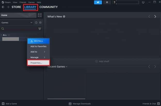access properties of game