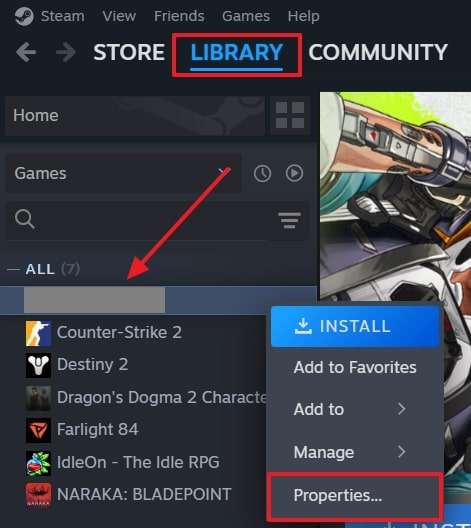 access game properties to continue