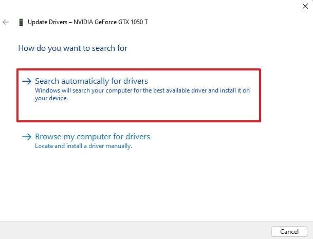 search automatically for game drivers