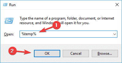 clear the temp folder