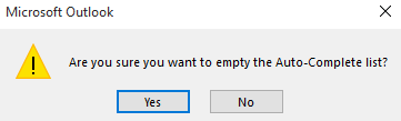 click yes to empty cache