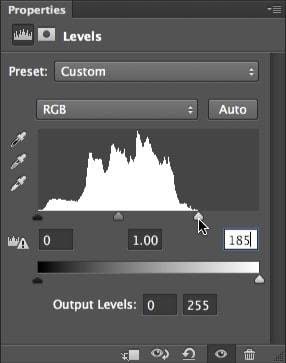 white level slider for color correction in photoshop